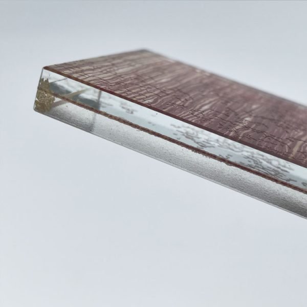 6.76mm red fabric EVA laminated glass interior decorative safety glass - Image 4