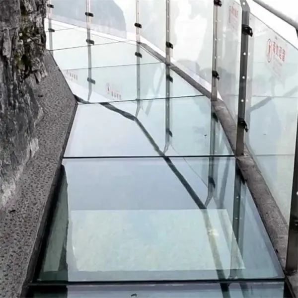 49.28mm clear tempered laminated glass SGP for scenic spot tour glass bridge