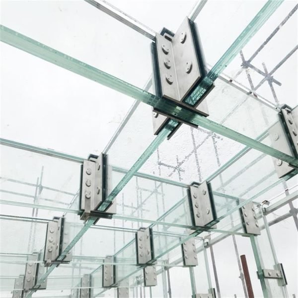 33.04mm ultra clear SGP laminated safty glass fin for building curtain wall