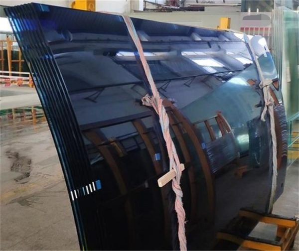 8mm blue tinted curved tempered glass is designed for skylights