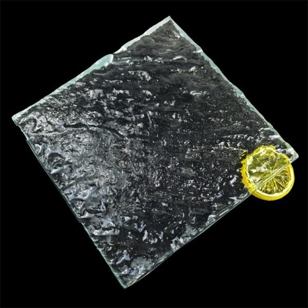 6mm clear fused tempered glass with customizable texture pattern for bathroom partitions