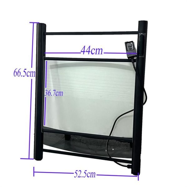 Electric heated glass towel rack for bathroom