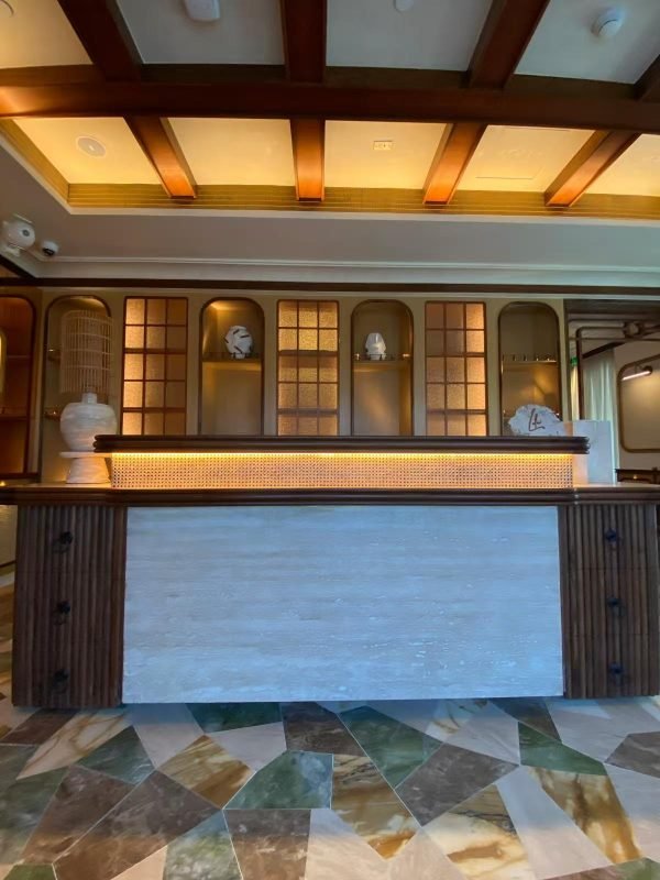 Saudi Arabia Jeddah Leylaty Brasserie use 5mm pattern glass+0.76PVB+4mm rose color tinted glass by BTG 6 ee71a611f1ac9036fd749e562638d66
