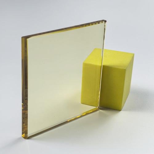 Gold color tinted glass