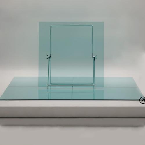 Ice blue float glass 