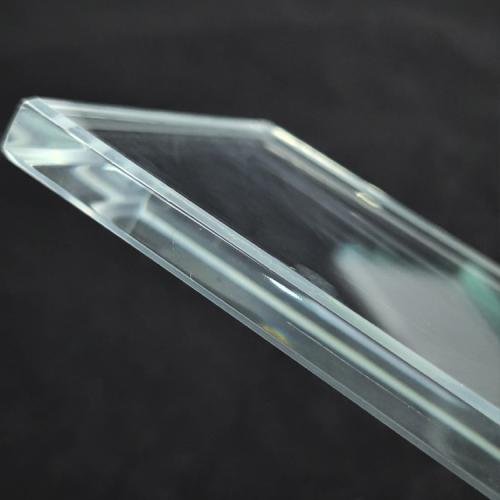Ultra clear heat soaked glass