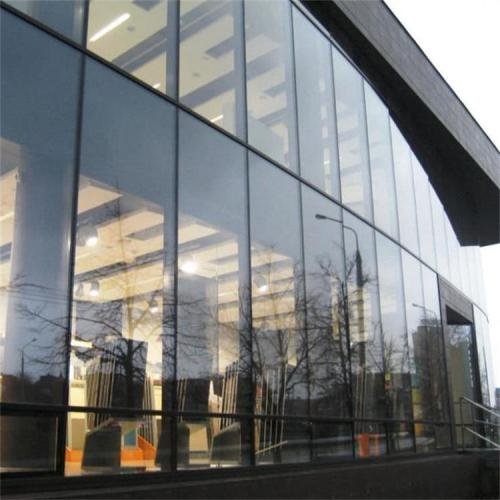 heat soaked glass-facade