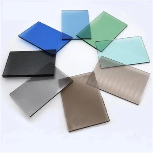 Tinted tempered glass in different color