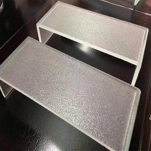 Frosted U-shaped glass